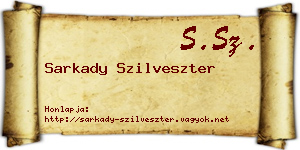 Sarkady Szilveszter névjegykártya